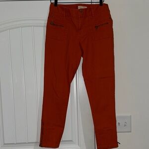 Michael Kors Vibrant Orange Cropped Jeans